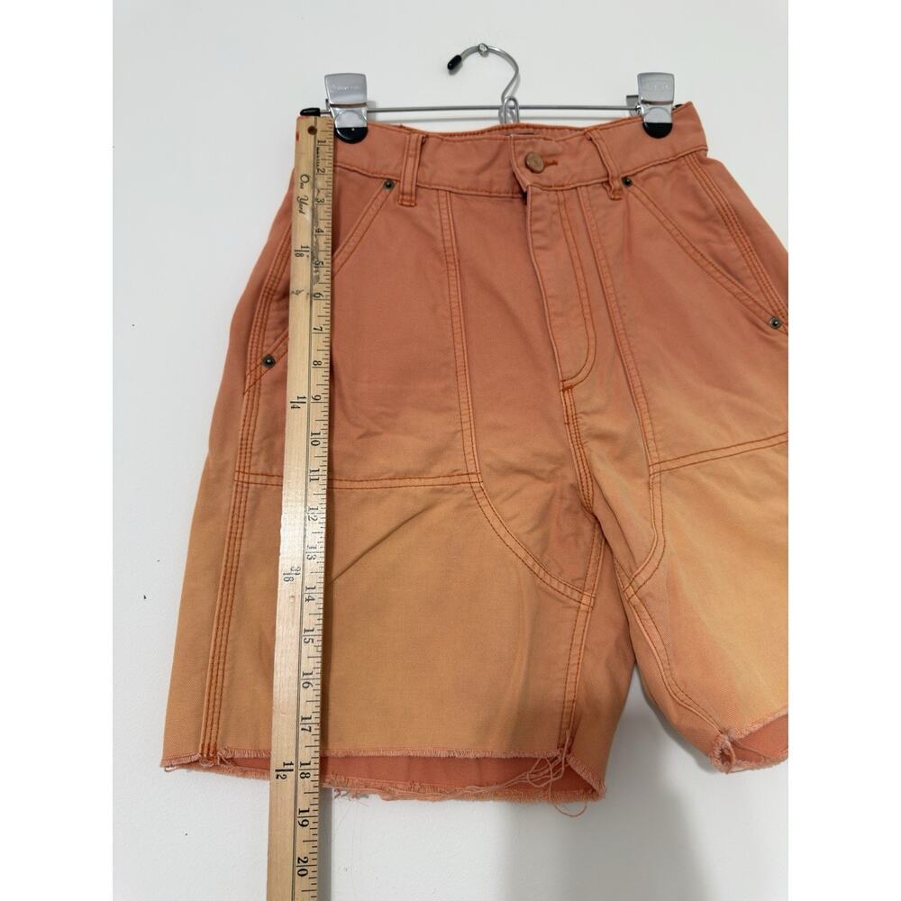 BDG Urban Outfitters Shorts Women's Small Orange Relaxed Cut-Off Cotton Festival - Picture 10 of 12